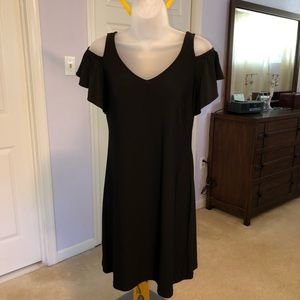 Black cold shoulder dress beautiful